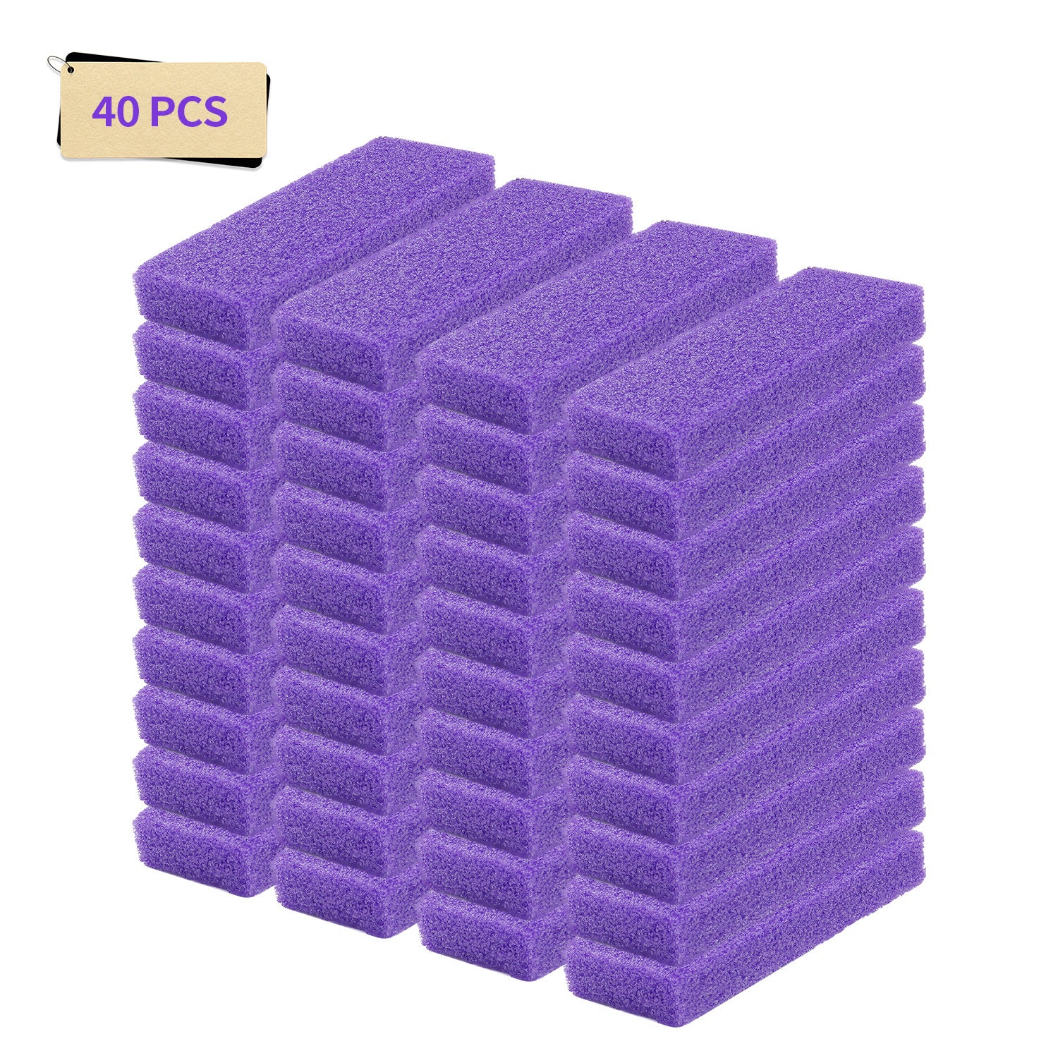 Nailpink, 40pcs Professional pumice pads for removing cracked heels, Bulk Pack For Spa And Personal Use. ( Multi-pack: 40-pack )